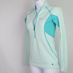 Columbia 1/2 zip pullover turquoise blue
